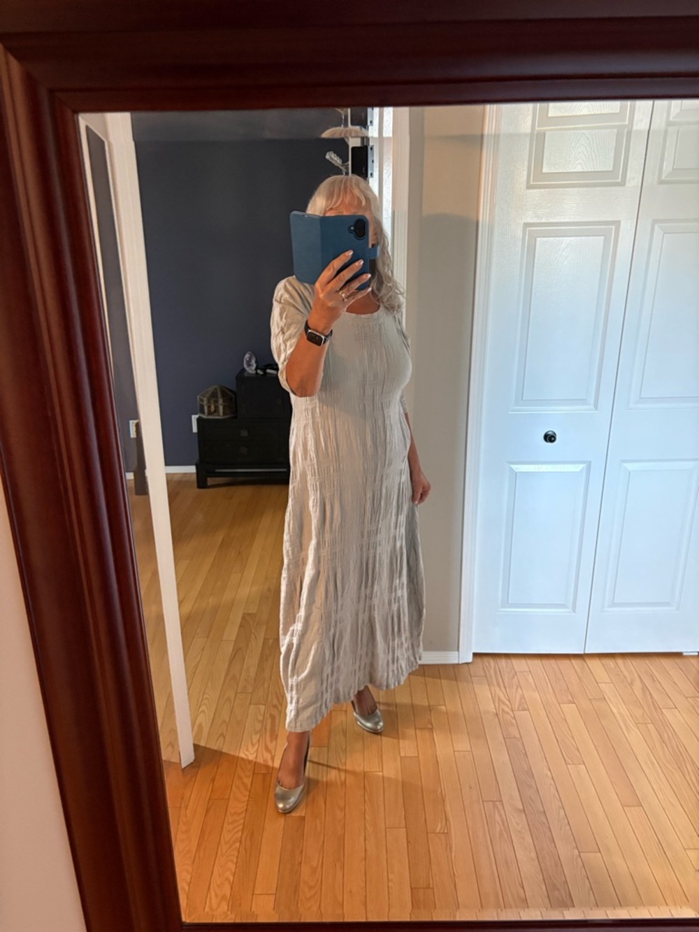 Grizas Long Sleeve Dress in Soft Grey
